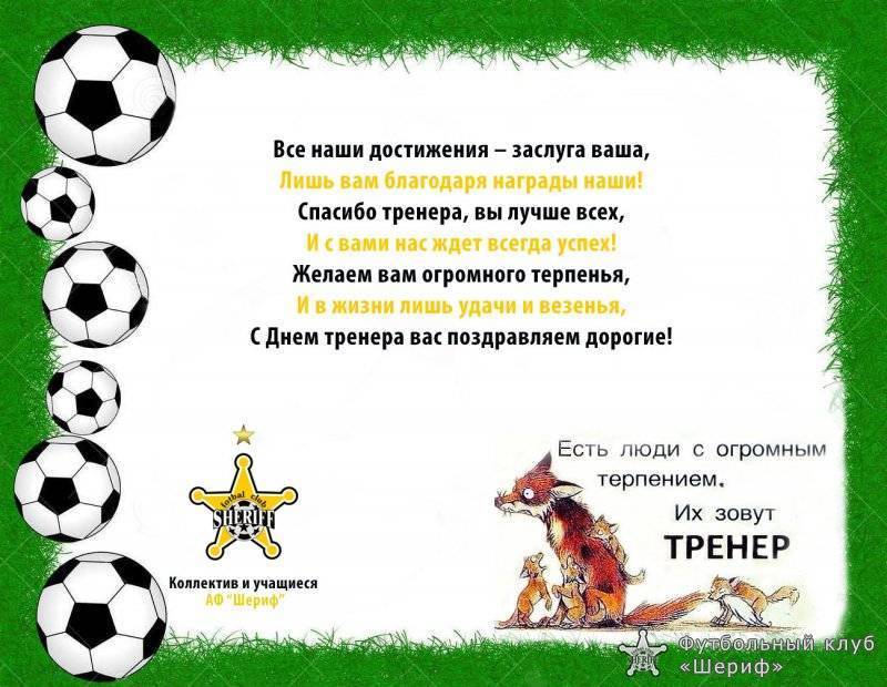 Поздравление с днем тренера по волейболу и других видам спорта